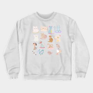 Cats, dogs and birds Crewneck Sweatshirt